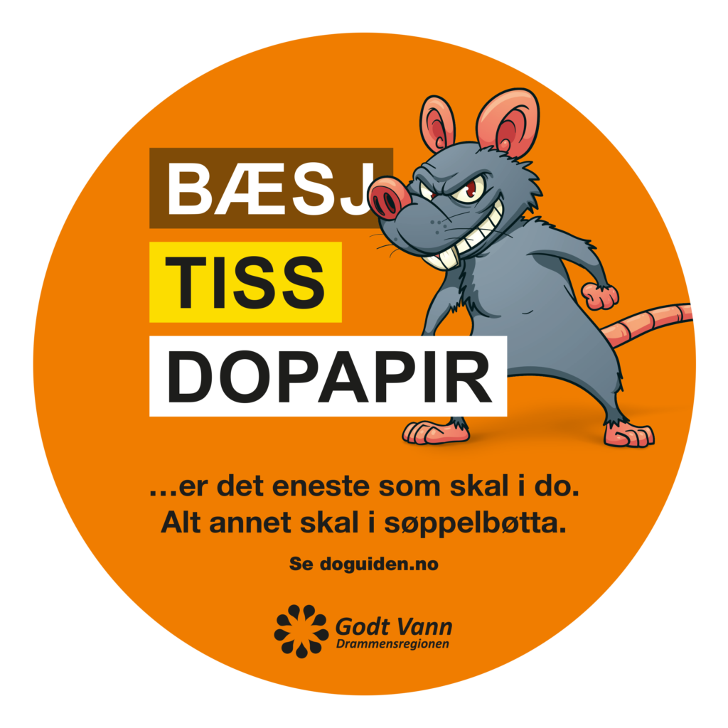 Tegning: Bæsj, tiss og dopapir er alt som skal i do